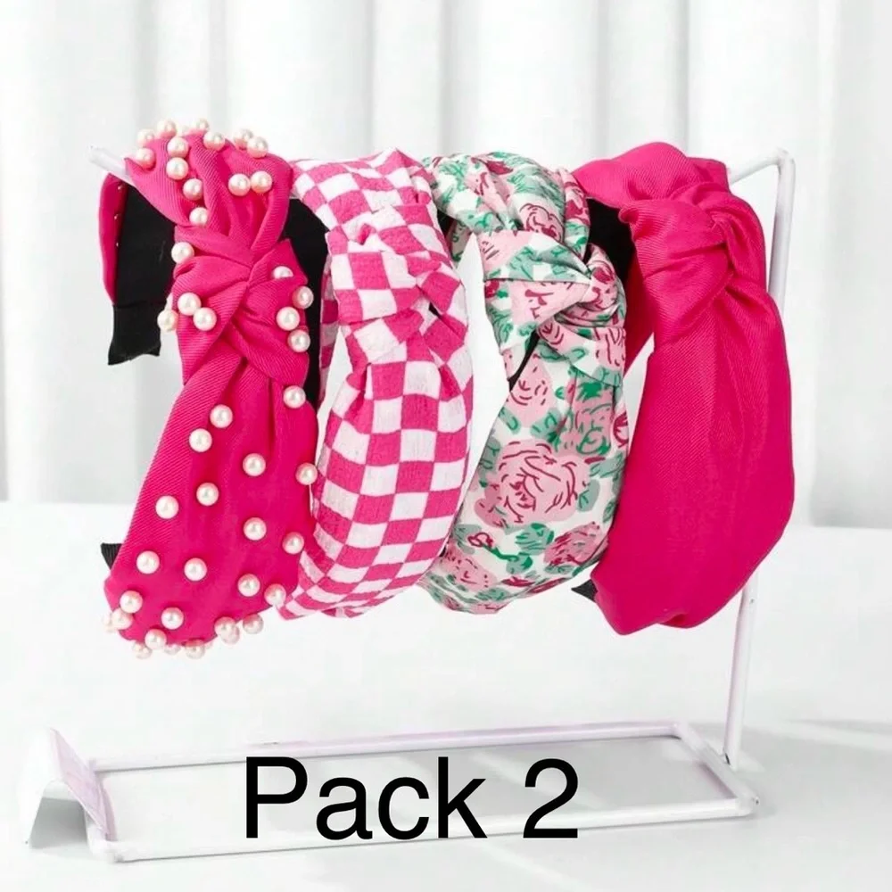 Valentine’s Day headbands NWT PACK OF 4 (pack 1 of 4 red or pack 2 of 4 pink)